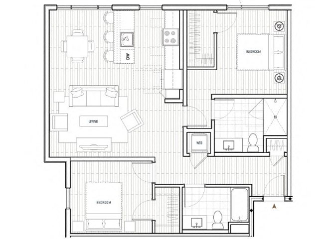 Floor plan layout diagram for B3