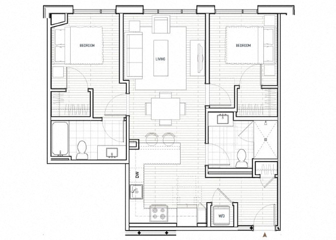 Floor plan layout diagram for B6