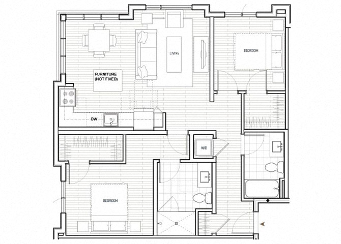 Floor plan layout diagram for B7