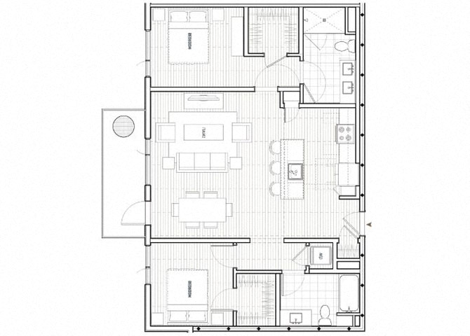 Floor plan layout diagram for B1