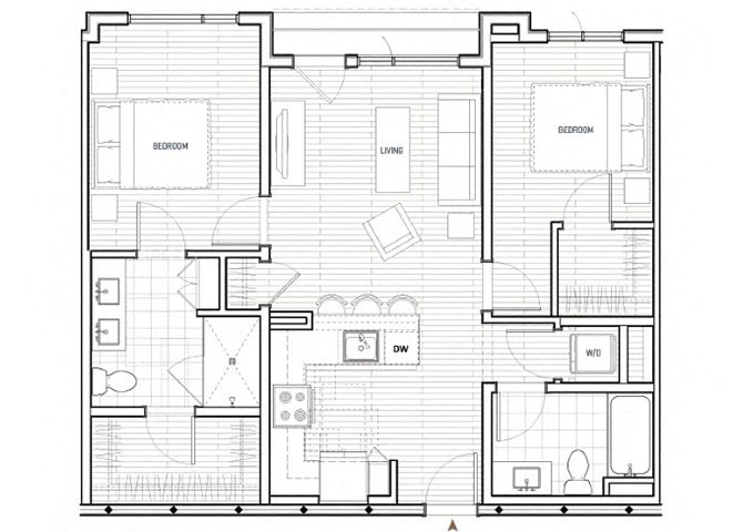 Floor plan layout diagram for B2