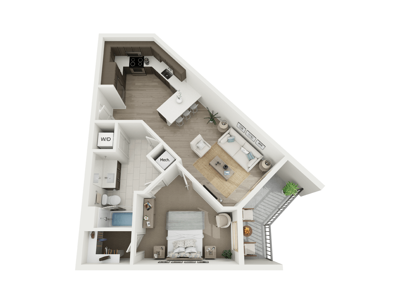 1 Bd - a2 floor plan at AVE Austin North Lamar, Austin, TX