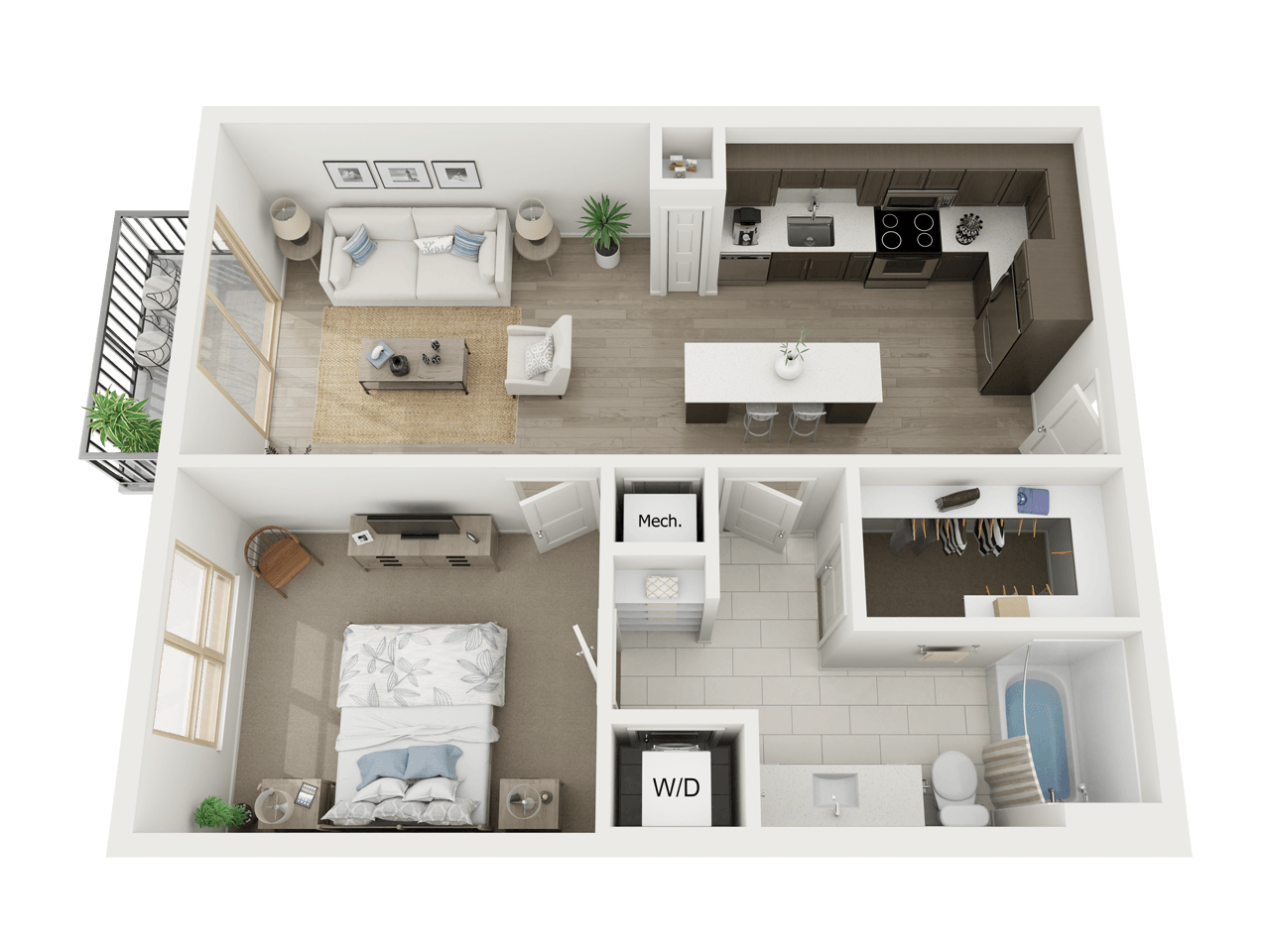 1 Bd - a3 floorplanat AVE Austin North Lamar, Austin, 78752