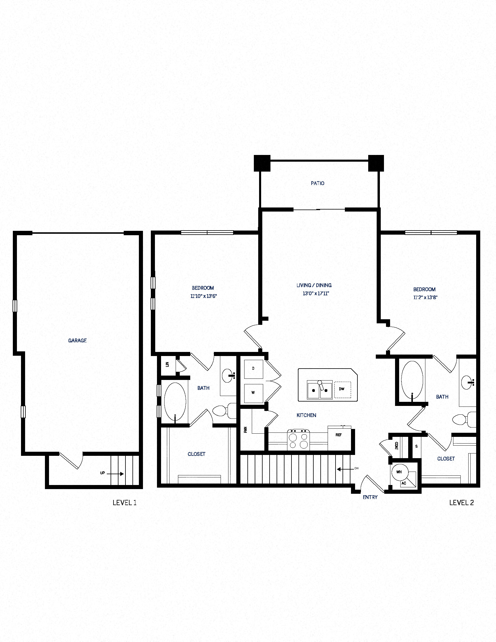 B1G Floor Plan at AVE Las Colinas, Irving, TX