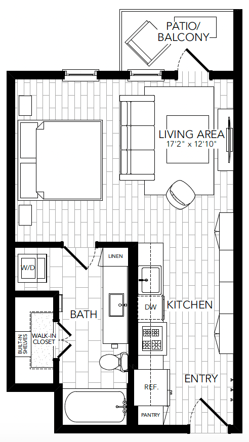 E1 Floor Plan at AVE Paradise Valley, Phoenix Arizona