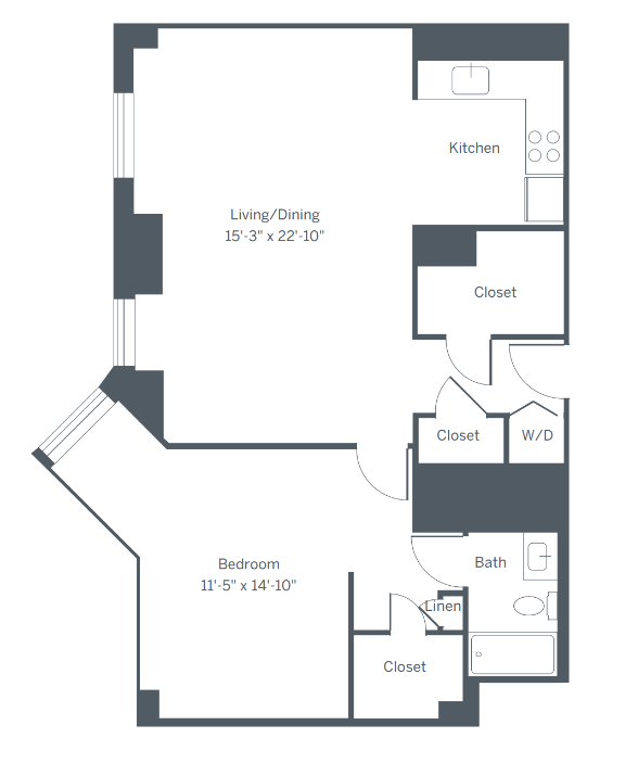 A9 Floor Plan at The Franklin Residences, Pennsylvania, 19107