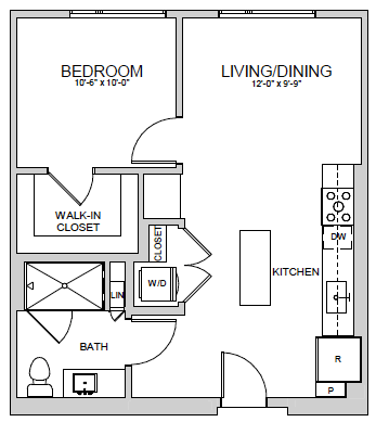 A4 Floor Plan at AVE Santa Clara, California, 95054