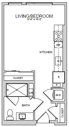 E1 Floor Plan at AVE Santa Clara, Santa Clara, CA 95054