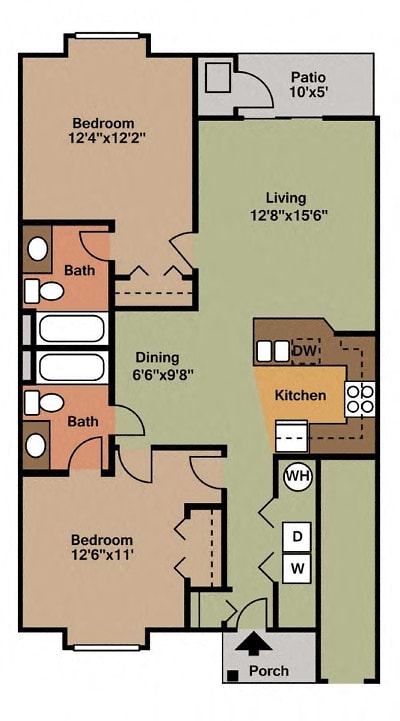 Floor Plans of Blackberry Creek Village Apartments in Burton MI