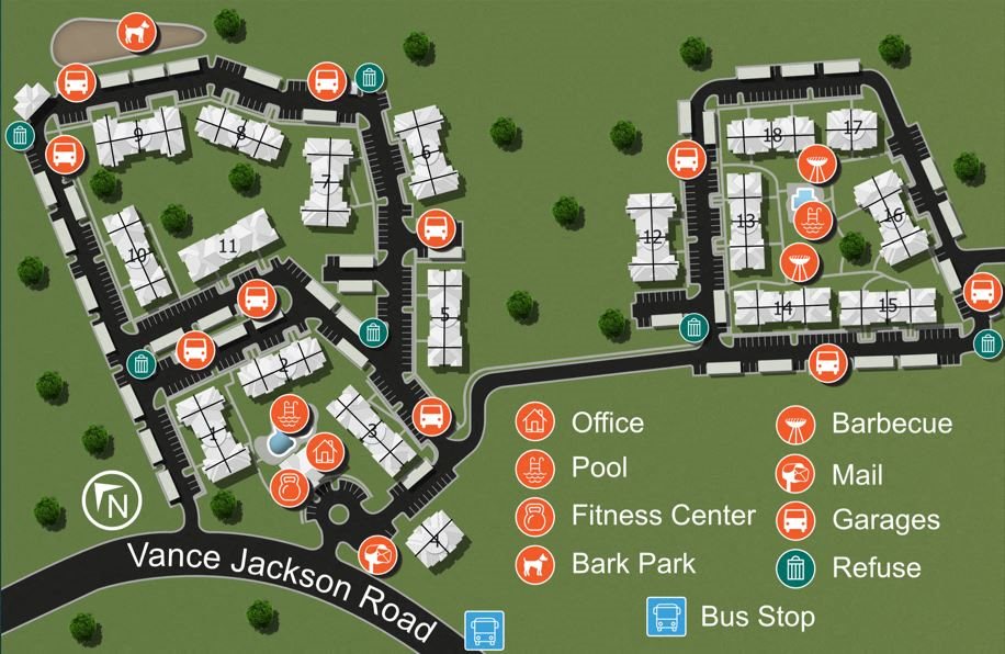 a map of the campus