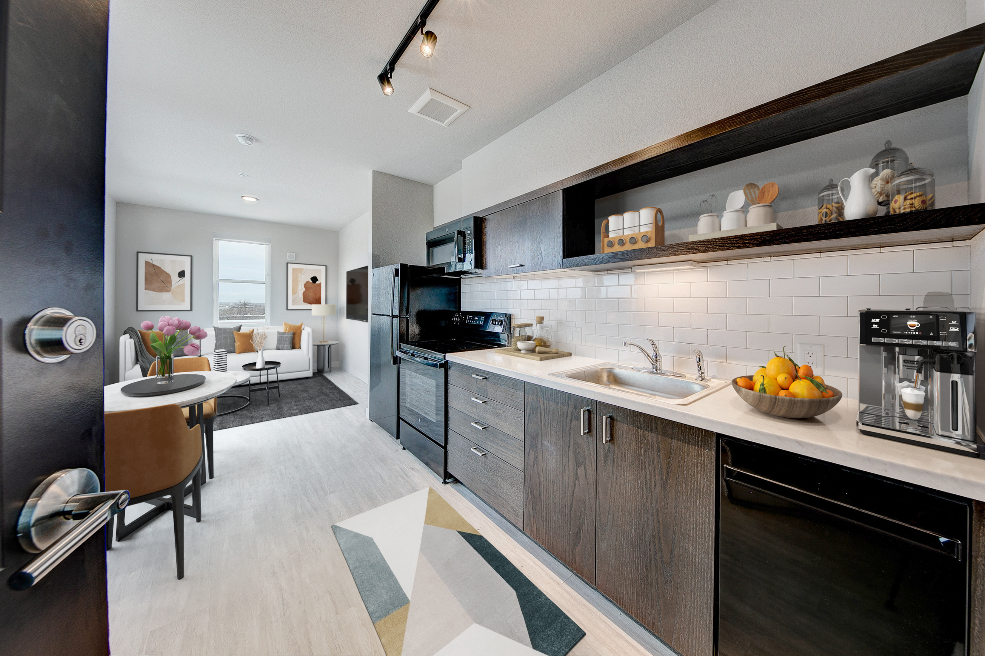 Kitchen in one-bedroom apartment
