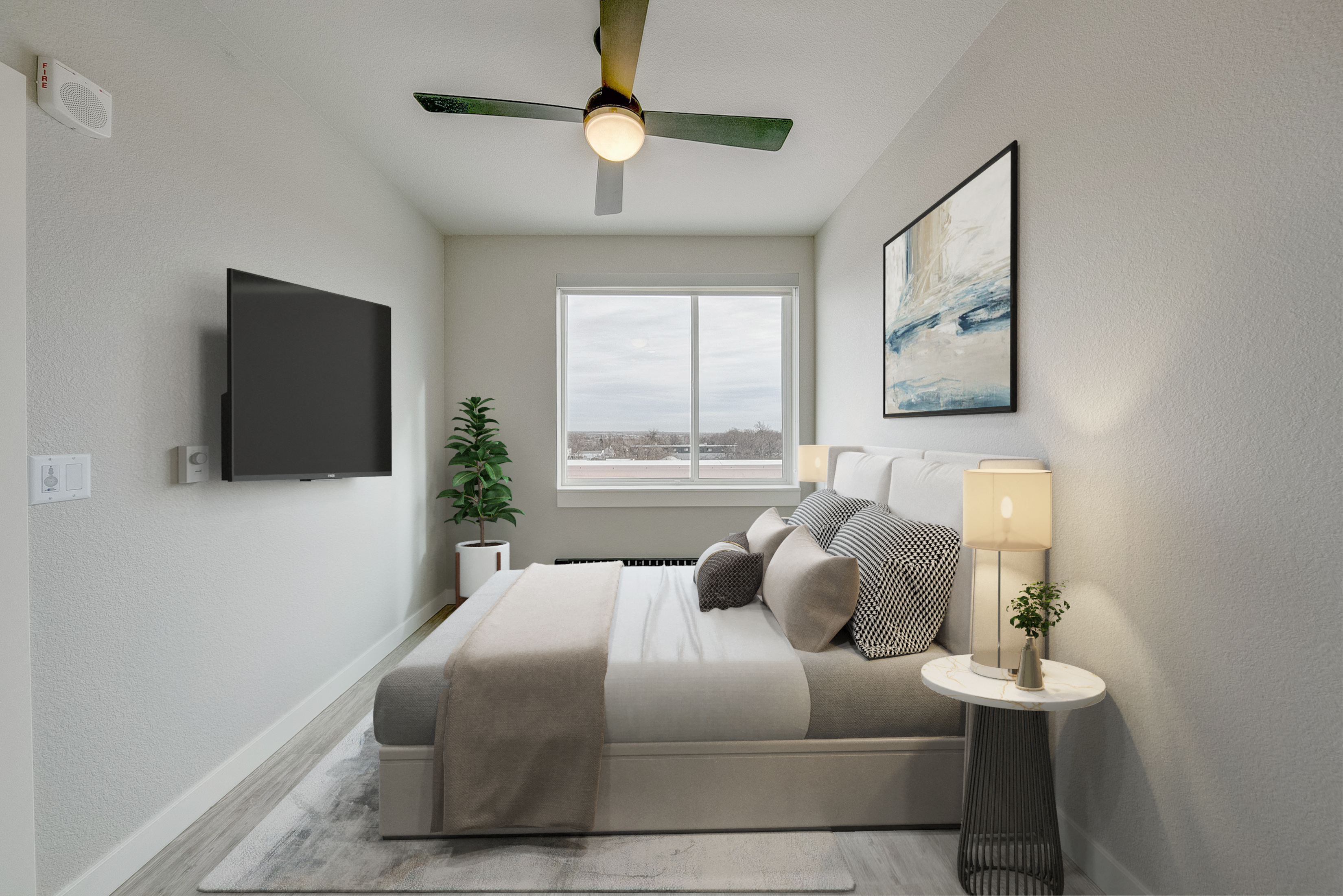 Bedroom in one-bedroom apartment