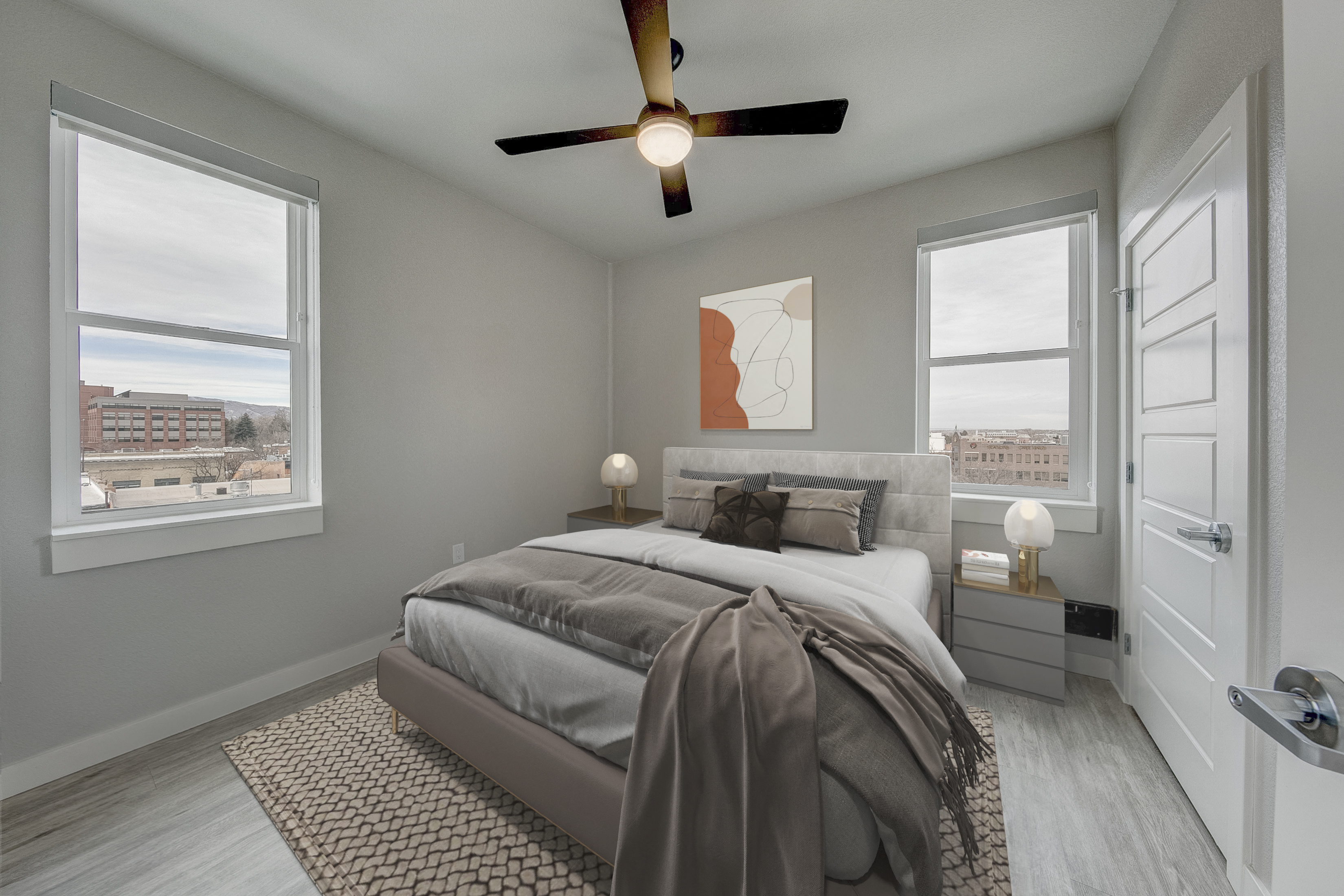 Bedroom in two-bedroom apartment