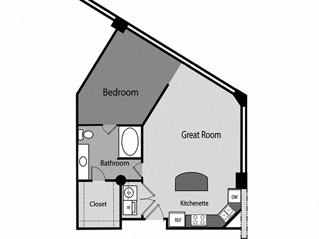 Floor plan layout diagram for A02