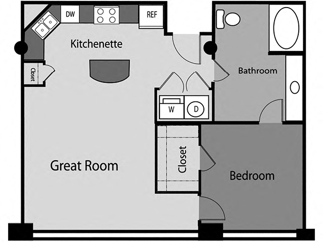 Floor plan layout diagram for A04