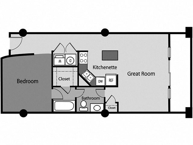 Floor plan layout diagram for A13