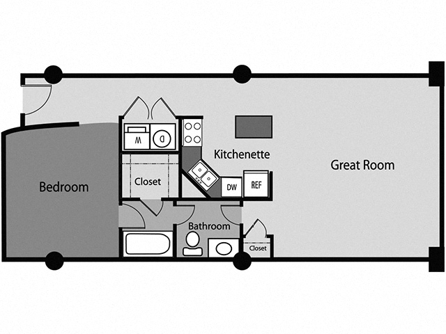 Floor plan layout diagram for A14
