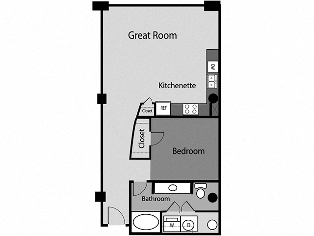Floor plan layout diagram for A23