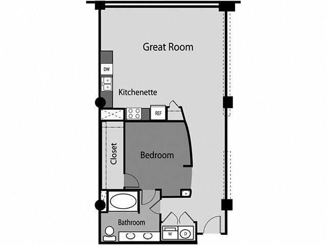 Floor plan layout diagram for A26