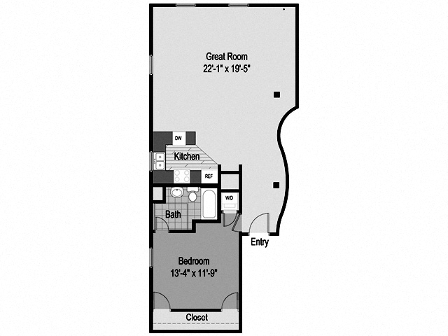 Floor plan layout diagram for A37