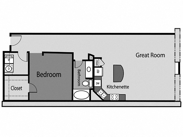 Floor plan layout diagram for A43