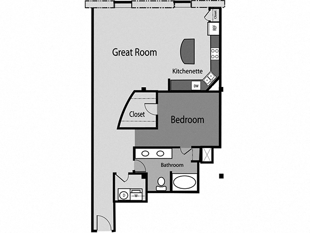 Floor plan layout diagram for A46