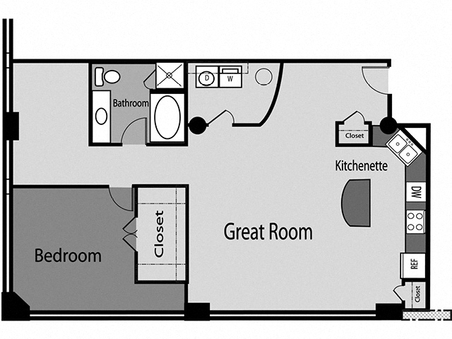Floor plan layout diagram for A54