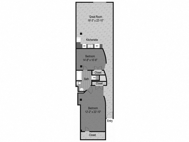Floor plan layout diagram for A57