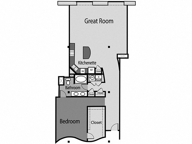 Floor plan layout diagram for A58