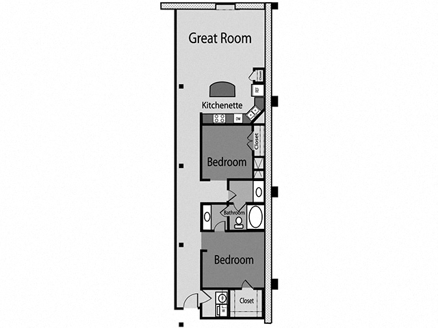 Floor plan layout diagram for B13