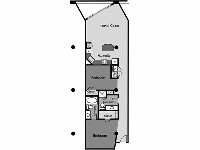 Floor plan layout diagram for B15
