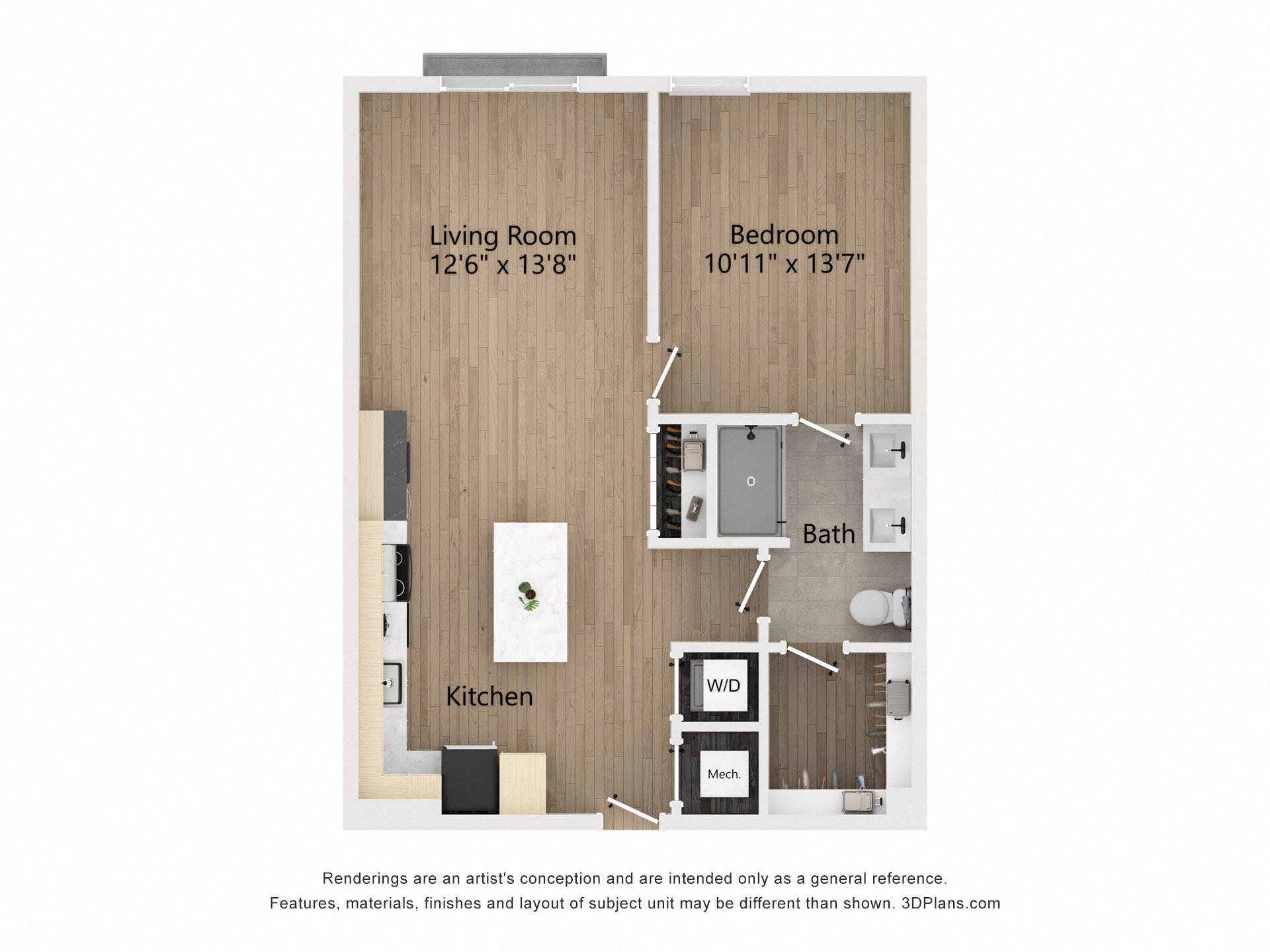 Floor plan layout diagram for A07