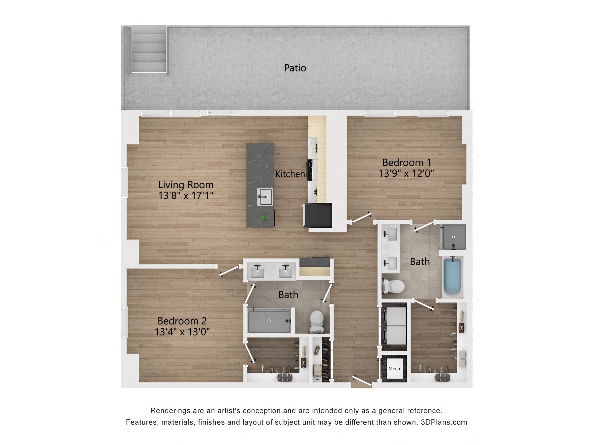 Floor plan layout diagram for B04
