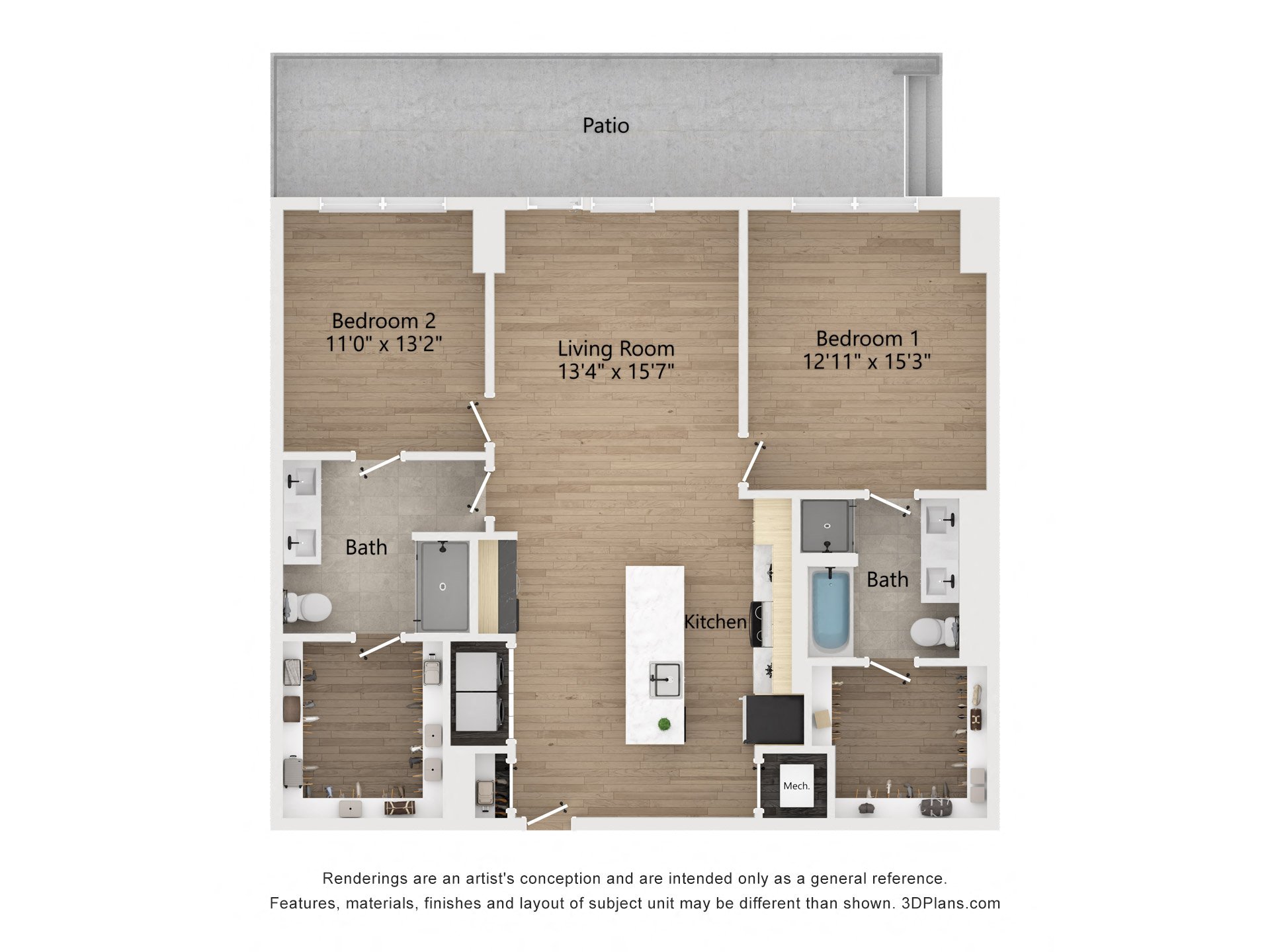 Floor plan layout diagram for B05