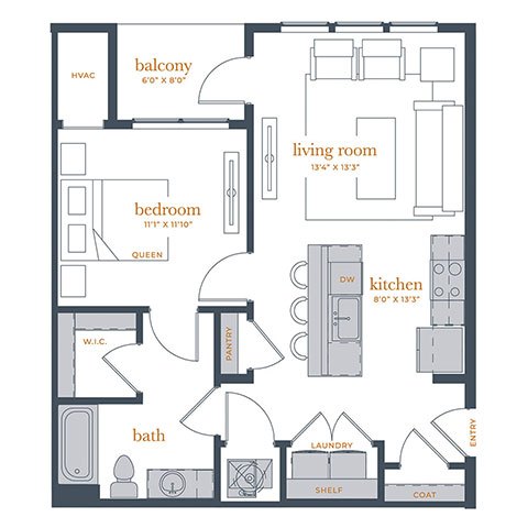 Floor plan layout diagram for A1