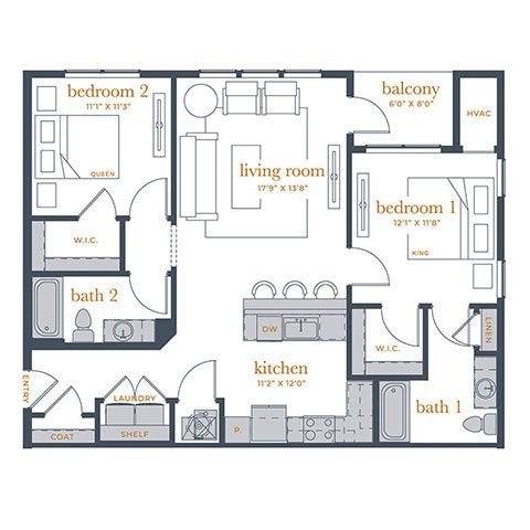 Floor plan layout diagram for B1