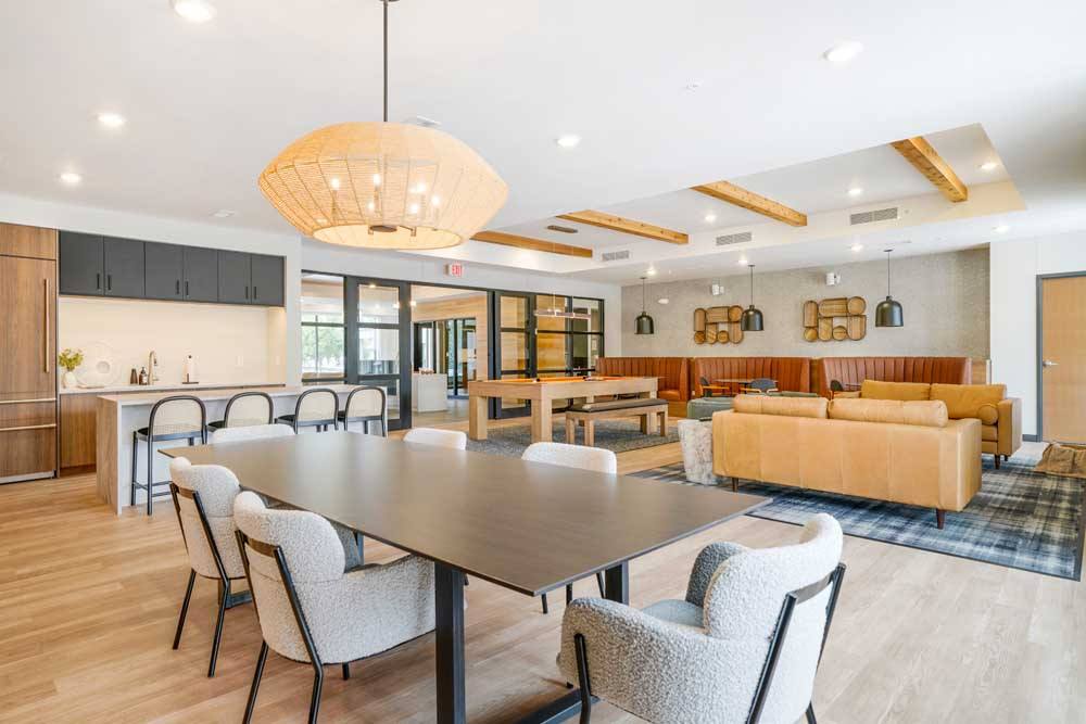 Brynwood at Wilderness Ridge clubroom amenity clubroom at Brynwood apartments in south Lincoln