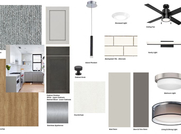 Slate floor plan finishes at Haven at Uptown
