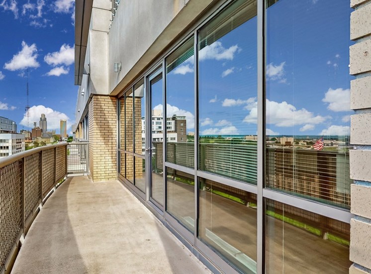 You'll relish in the spectacular views of Omaha and Turner Park from this 2 bedroom at Midtown Crossing Apartments