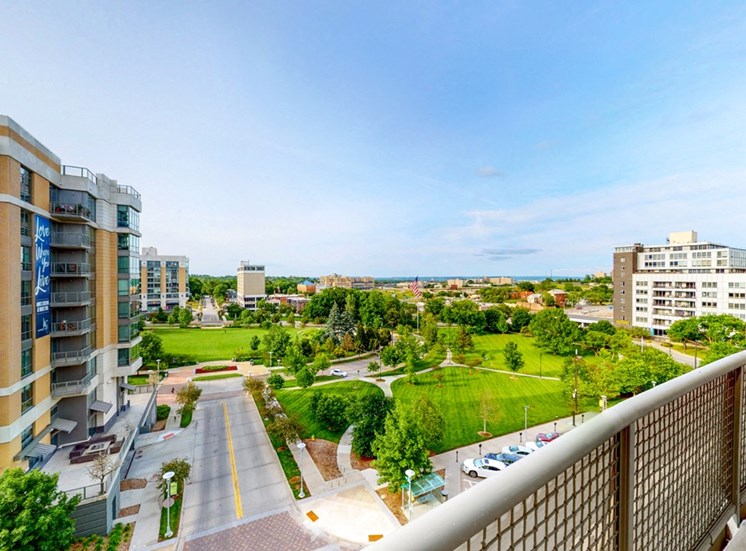 You'll relish in the spectacular views of Omaha and Turner Park from this 2 bedroom at Midtown Crossing Apartments
