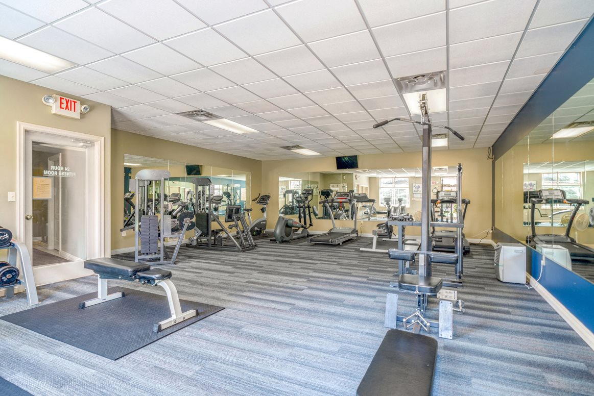 Modern equipment and plenty of space to exercise indoors at Southwind VillasAC