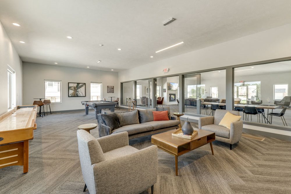 Interior view of the clubhouse at The Villas at Mahoney Park