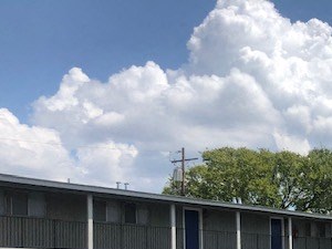 North 40 Apartments parking lot and exterior building