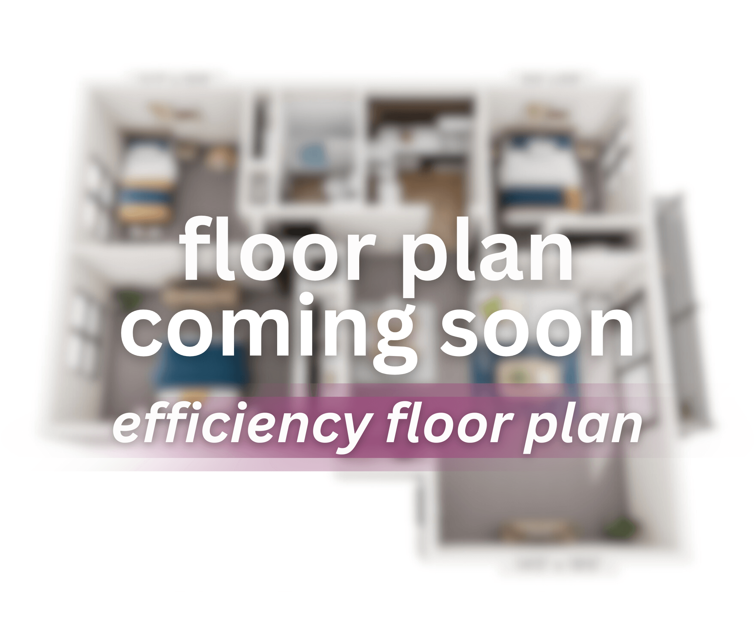 Efficiency floor plan at Markvue Apartments