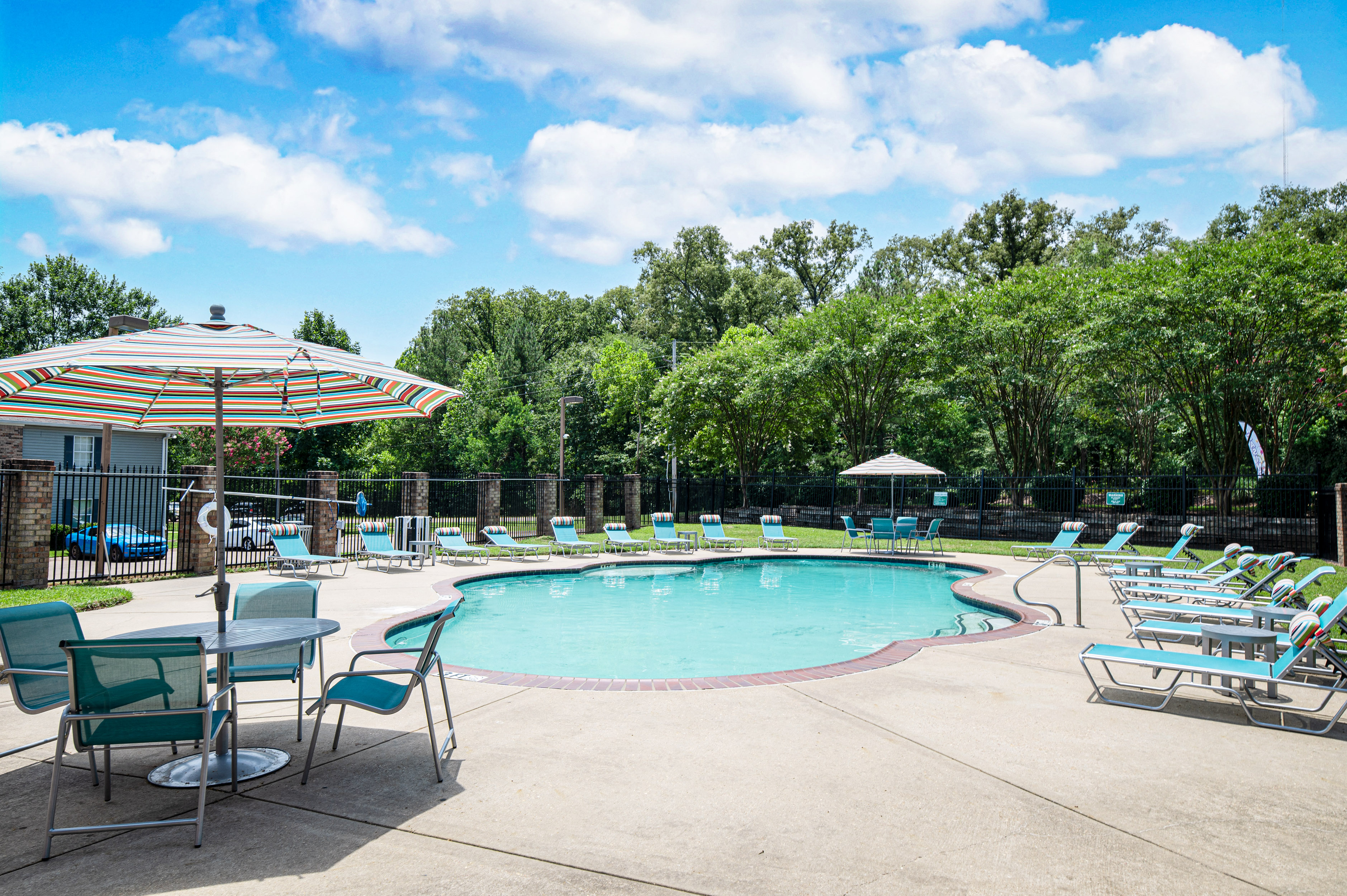 our apartments showcase a swimming pool
