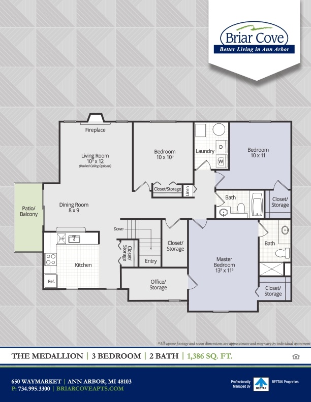 Medallion floor plan