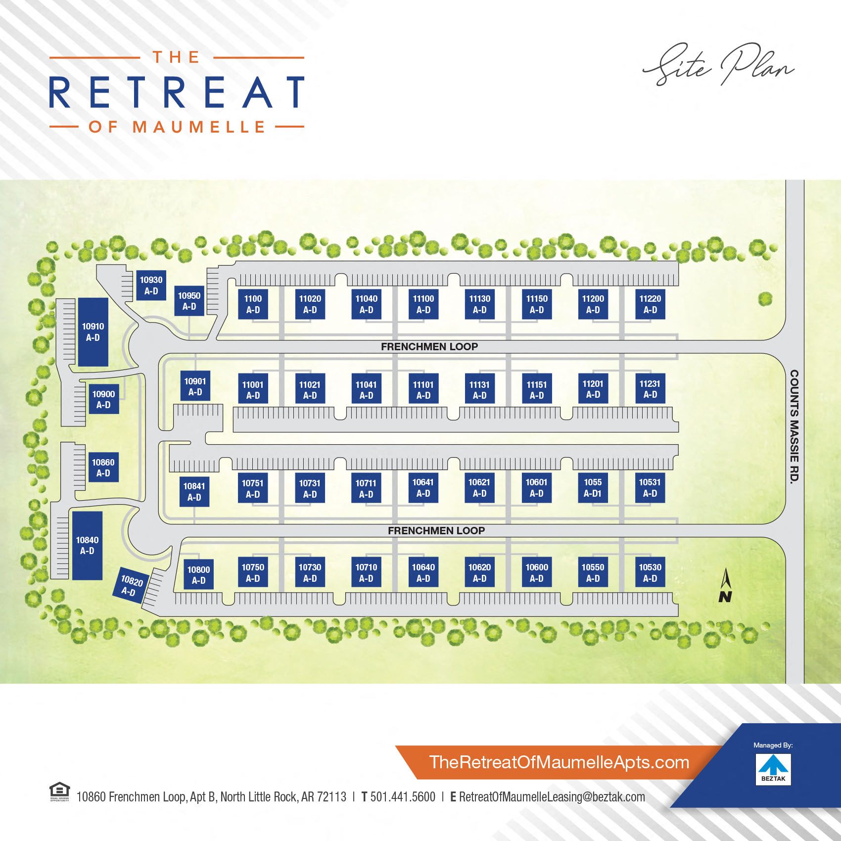 2 Bedroom Apartments in Little Rock The Retreat of Maumelle