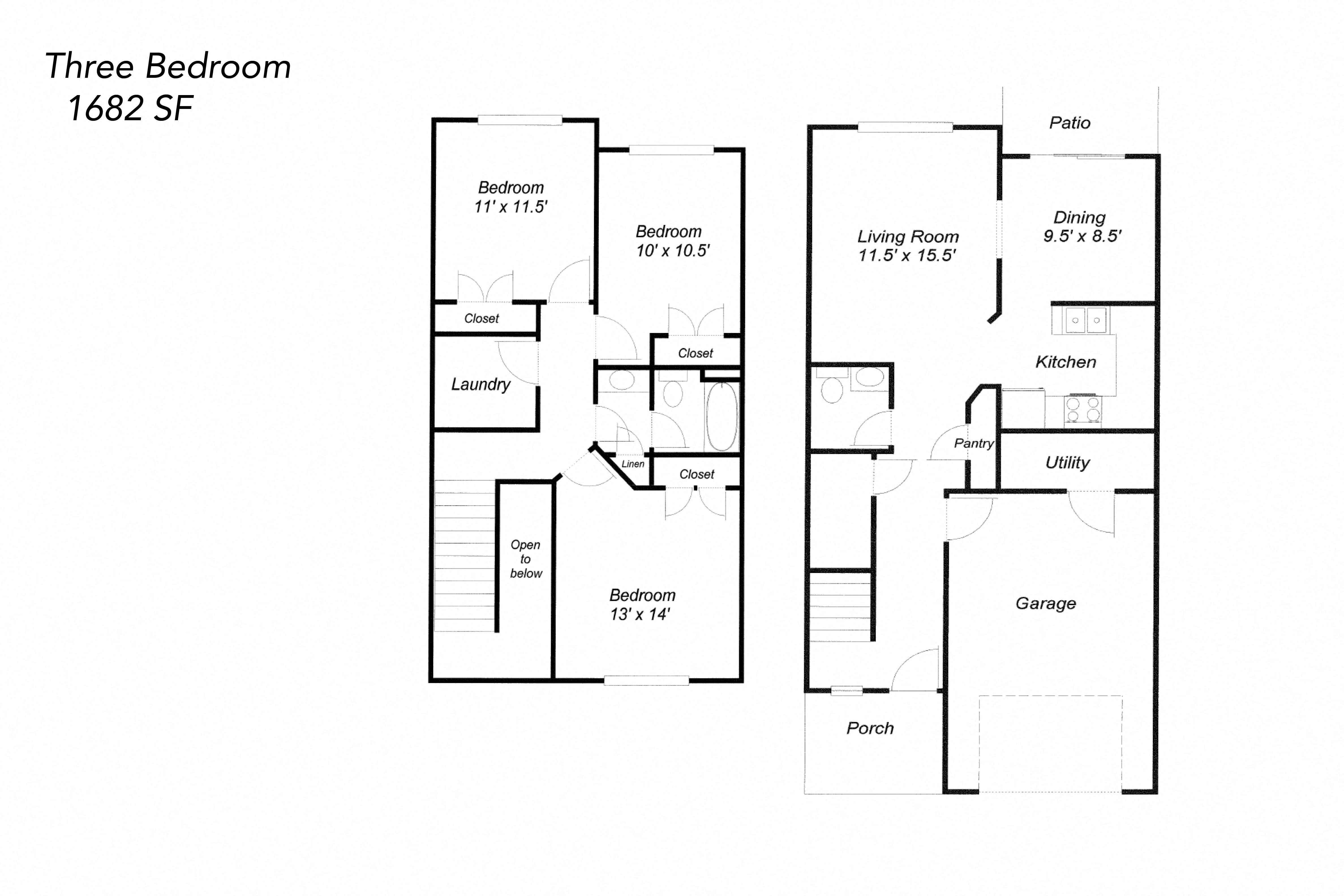 Floor Plans of Harvest Ridge Townhomes in Plainview, MN