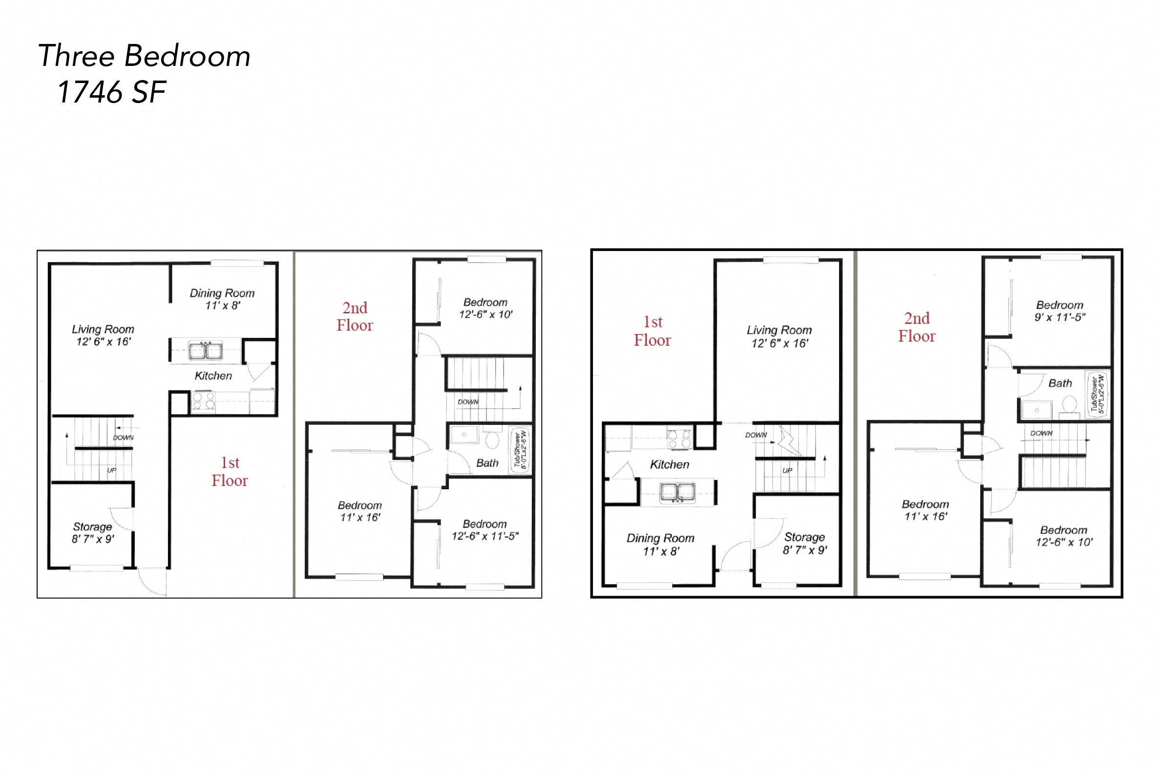 Floor Plans of The Crossroads in Dodge Center, MN