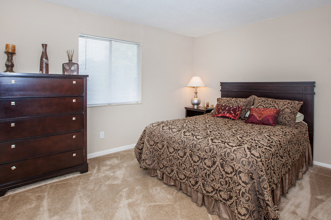 Bedroom at Preston Court Apartments, Overland Park, KS, 66212